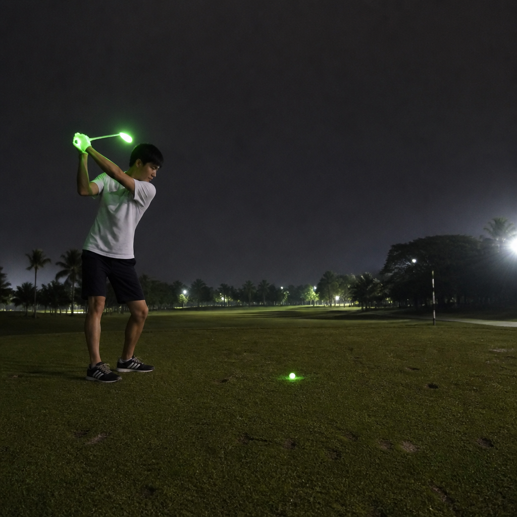 มือใหม่หัดเล่นกีฬากอล์ฟต้องอ่าน คู่มือเลือกอุปกรณ์กอล์ฟสำหรับ Night Golf กรุงเทพที่แสงน้อยแต่สกอร์ยังสวย